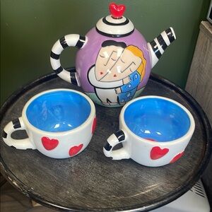 Silvestri Purple and Red Coffee & Tea Accessories Set